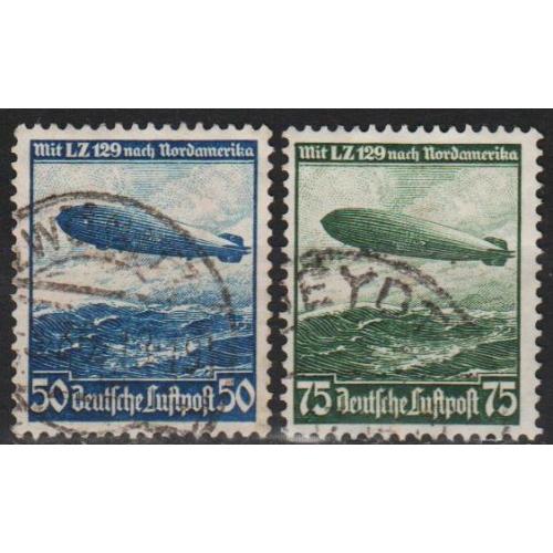 1936 - Рейх - Дирижабль Гінденбург Mi.606-607 _гаш