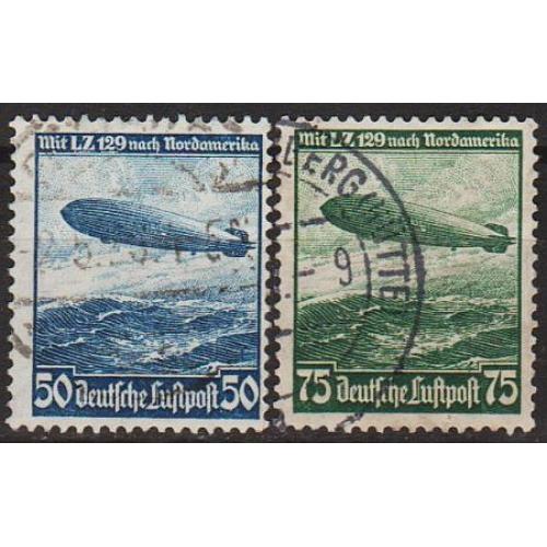 1936 - Рейх - Дирижабль Гінденбург Mi.606-607 _гаш