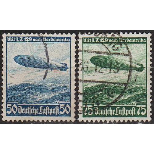 1936 - Рейх - Дирижабль Гінденбург Mi.606-607 _гаш