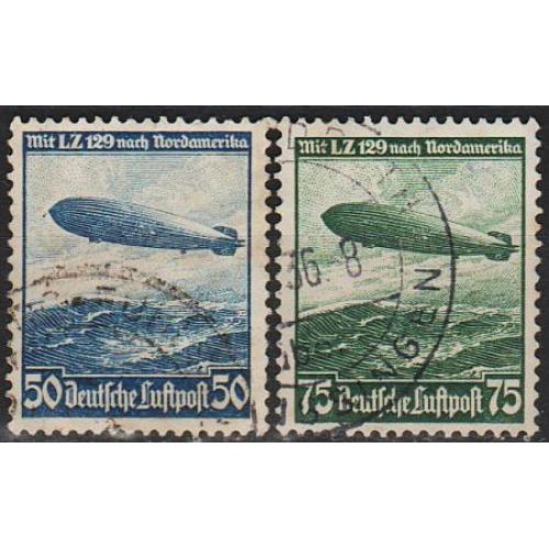 1936 - Рейх - Дирижабль Гінденбург Mi.606-607 _гаш