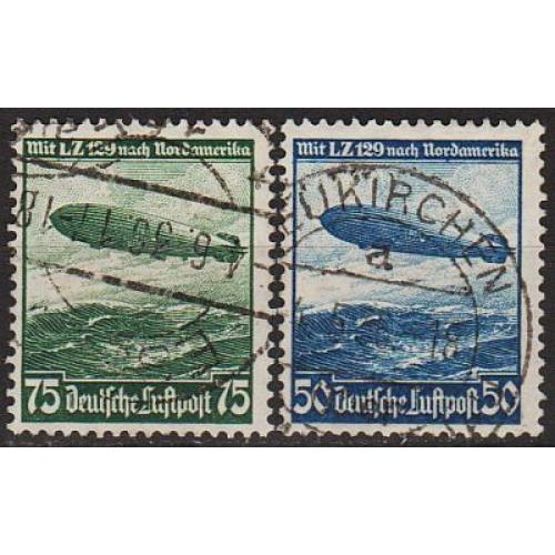 1936 - Рейх - Дирижабль Гінденбург Mi.606-607 _гаш