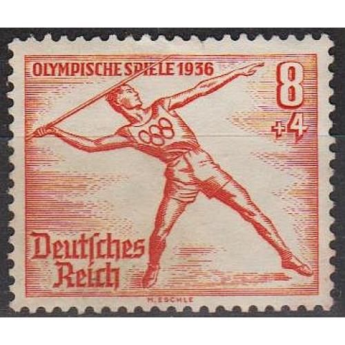 1936 - Рейх - Олімпіада - Спис 8 Mi.612 (*)