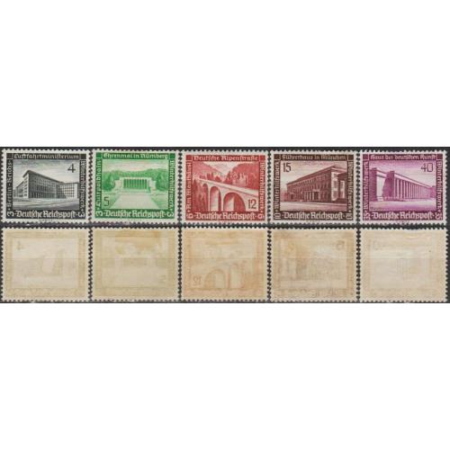 1936 - Рейх - Зимова допомога - Архітектура Mi.635-42 _10,0 € *