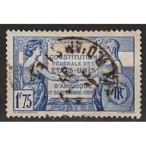 1937 - Франція - 150 років Конституції США Mi.362 _гаш