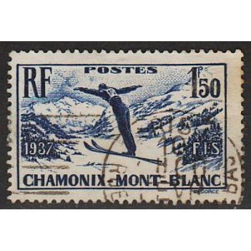 1937 - Франція - Чемпіонат з лижного спорту Mi.340 _гаш