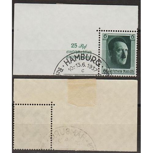 1937 - Рейх - 48-річчя Гітлера Mi.646 _Спец.погашення _Вирізка
