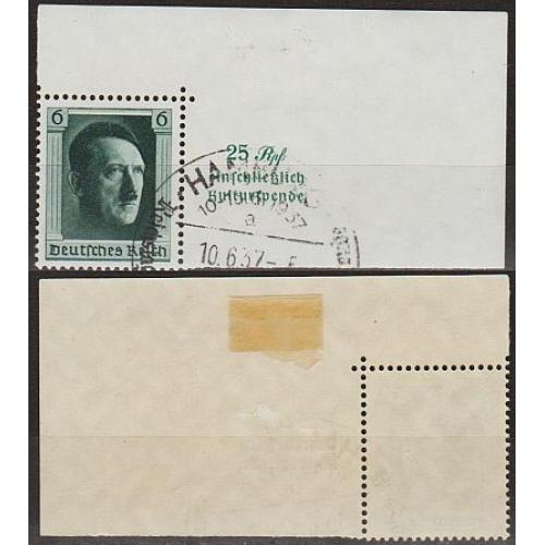 1937 - Рейх - 48-річчя Гітлера Mi.646 _Спец.погашення _Вирізка