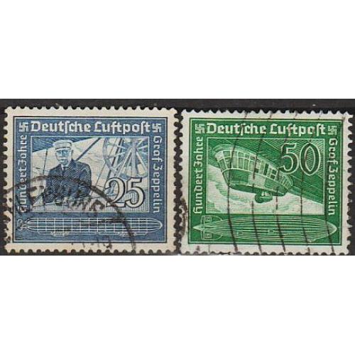 1938 - Рейх - 100 років Цеппеліна Мі.669-70 _4.0 €