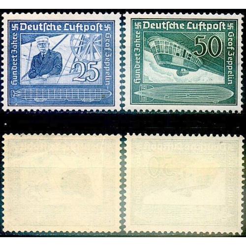 1938 - Рейх - 100 років Цеппеліна Mi.669-70 *