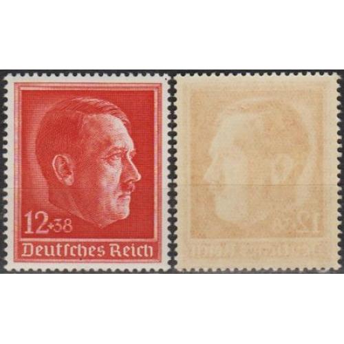 1938 - Рейх - 49 років Гітлера Mi.664 _13,0 Євро **