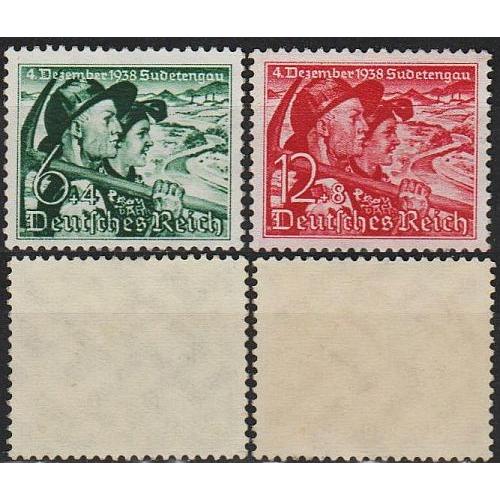 1938 - Рейх - Голосування в Судетах Mi.684-85 _40,0 € **