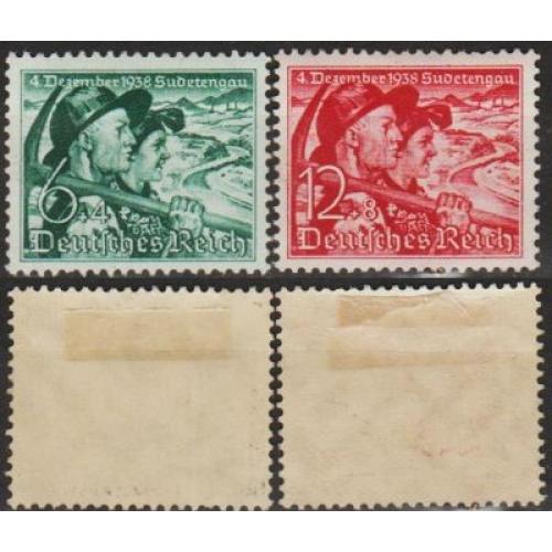 1938 - Рейх - Голосування в Судетах Mi.684-85 *