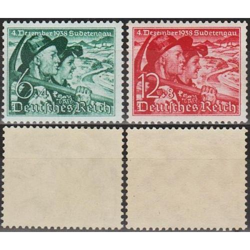 1938 - Рейх - Голосування в Судетах Mi.684-85 _40,0 € **