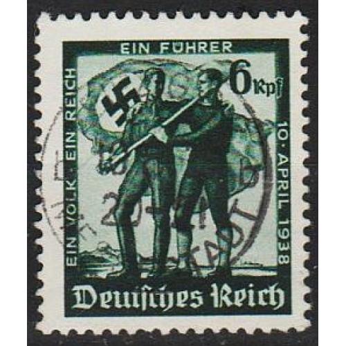 1938 - Рейх - Плебісцит в Австрії Mi.663  _гаш _1,70 €