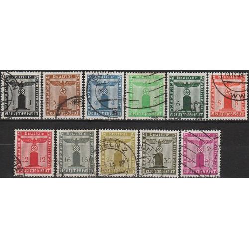 1938 - Рейх - Службова марка - Орел Mi.144-54 _60,0 € _ПОВНА серія!