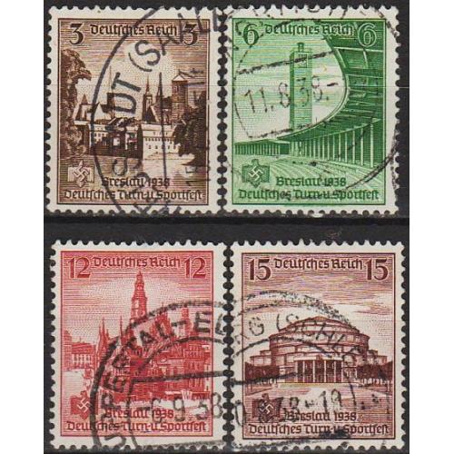 1938 - Рейх - Спортивний турнір у Бреслау Mi.665-68