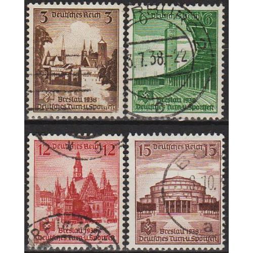 1938 - Рейх - Спортивний турнір у Бреслау Mi.665-68