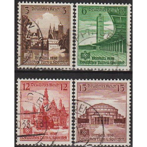 1938 - Рейх - Спортивний турнір у Бреслау Mi.665-68