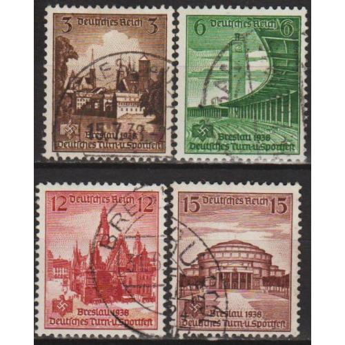 1938 - Рейх - Спортивний турнір у Бреслау Mi.665-68