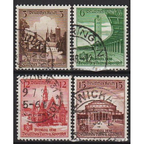 1938 - Рейх - Спорттурнір в Бреслау Mi.665-68  _3.0 €