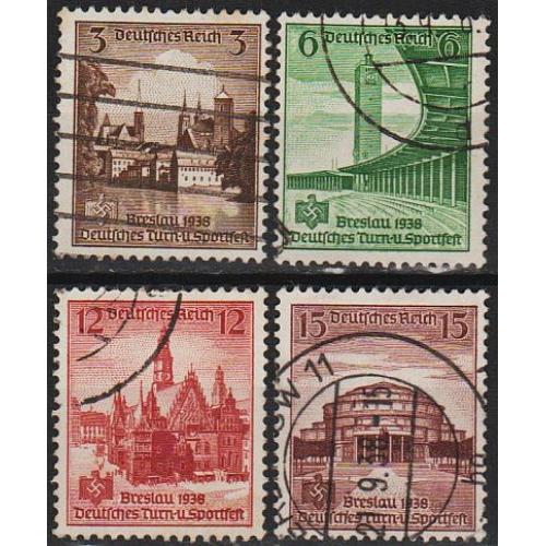 1938 - Рейх - Спорт.турнір в Бреслау Mi.665-68  _3.0 €