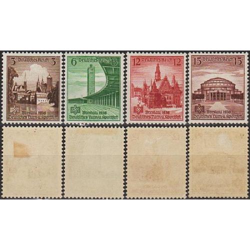 1938 - Рейх - Спорттурнір в Бреслау Mi.665-68 *