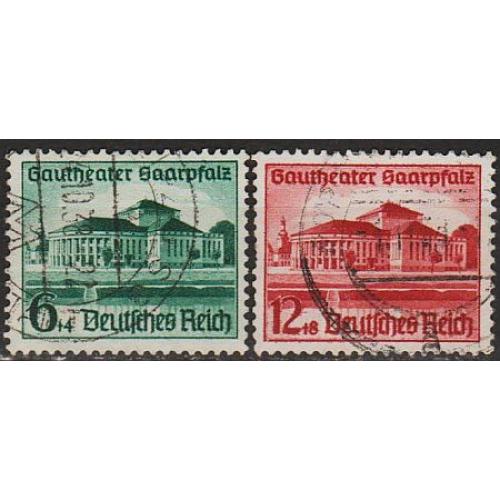 1938 - Рейх - Театр Саар Mi.673-74  _6.0 € _гаш