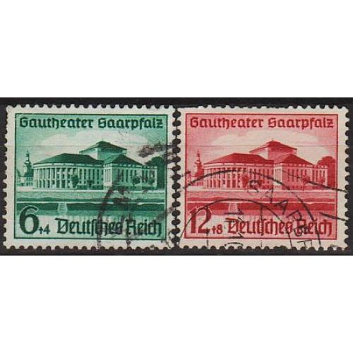1938 - Рейх - Театр Саар Mi.673-74  _6.0 € _гаш