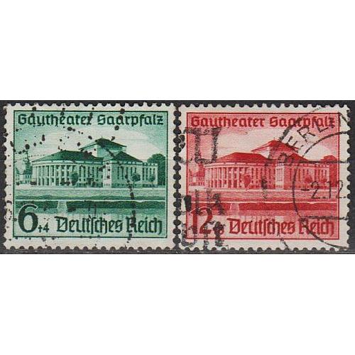 1938 - Рейх - Театр Саар Mi.673-74  _6.0 € _гаш