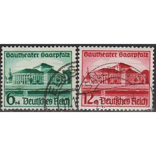 1938 - Рейх - Театр Саар Mi.673-74  _6.0 € _гаш