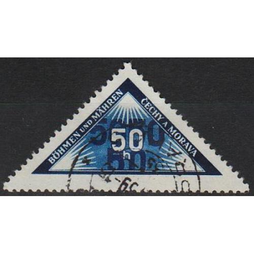 1939 - Рейх - Богемія - Штамп доставки особисто в руки Mi.52 _гаш _10,0 €
