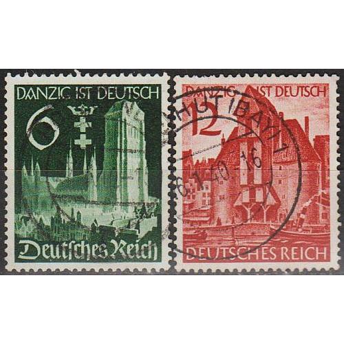 1939 - Рейх - Гданьск - немецкий Mi.714-15 _гаш