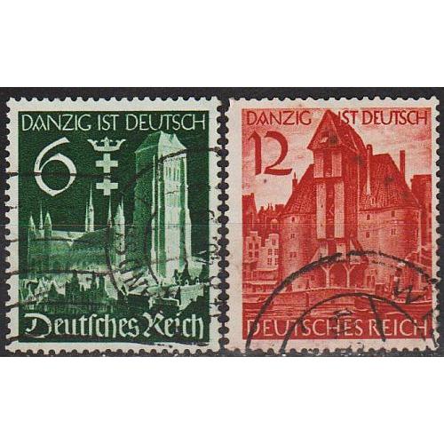 1939 - Рейх - Гданьськ - німецький Mi.714-15 _гаш