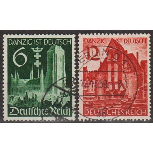 1939 - Рейх - Гданьськ - німецький Mi.714-15 _гаш