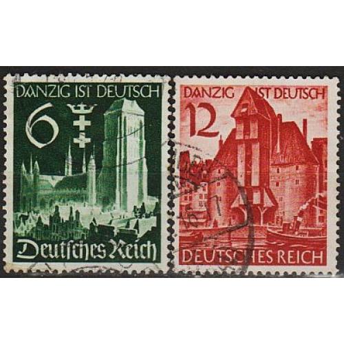 1939 - Рейх - Гданьськ - німецький Mi.714-15 _гаш