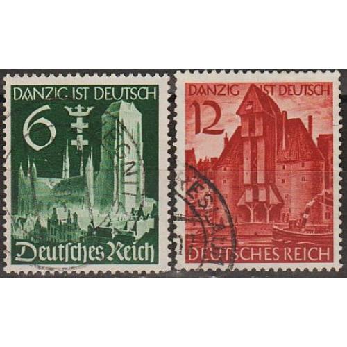 1939 - Рейх - Гданськ - німецький Mi.714-15 _гаш