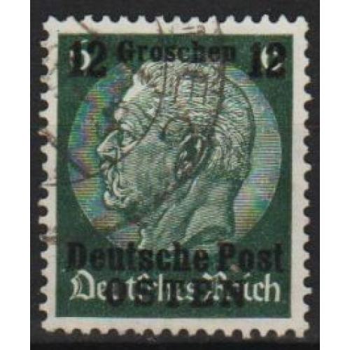 1939 - Рейх - GG - Надрук 12 Mi.3 _гаш