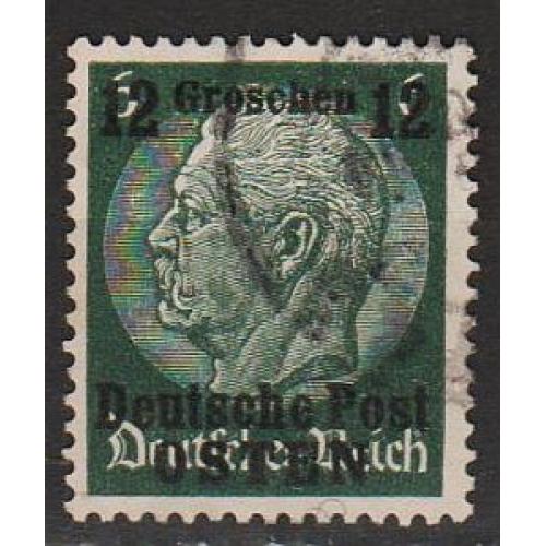 1939 - Рейх - GG - Надрук 12 Mi.3 _гаш