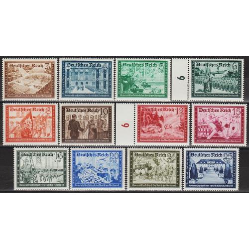 1939 - Рейх - Пошта Німеччини Mi.702-713  _85,0 € **