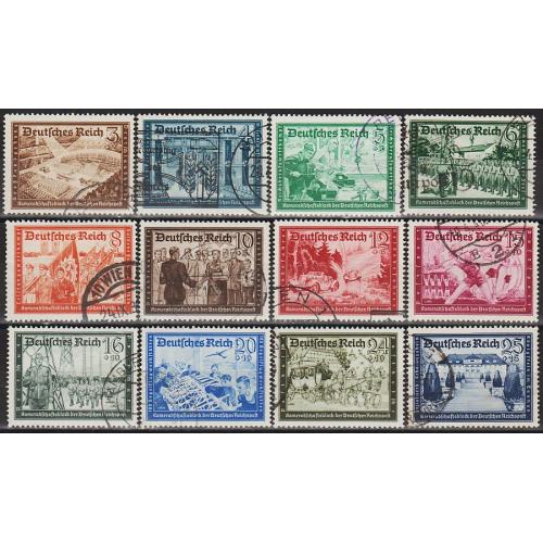 1939 - Рейх - Пошта Німеччини Mi.702-713 - гаш _40,0 €