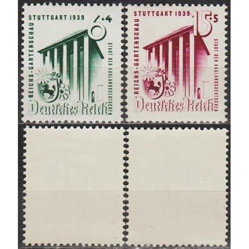 1939 - Рейх - Садова виставка в Штутгарті Mi.692-693 _20,0 € **