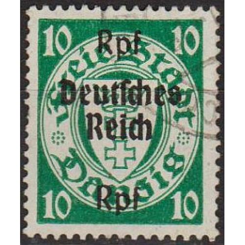 1939 - Рейх - Стандарт Гданська з надруками 10 Mi.720 _5,0 €