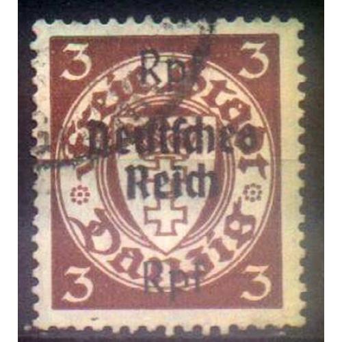 1939 - Рейх - Стандарт Гданська з надруками 3 Mi.716 _2,80 €