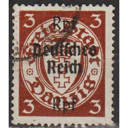1939 - Рейх - Стандарт Гданська з надруками 3 Mi.716 _2,80 €
