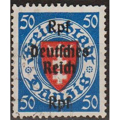 1939 - Рейх - Стандарт Гданська з надруками 50 Mi.727 _8,50 €