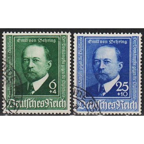 1940 - Рейх - Еміль Беринг Mi.760-61_ 6,0 € _гаш