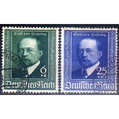 1940 - Рейх - Еміль Беринг Mi.760-61_ 6,0 € _гаш