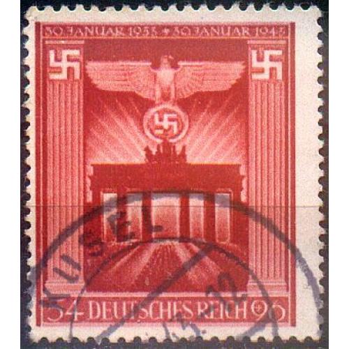 1943 - Рейх - 10 років правління Гітлера Mi.829 _гаш _3,0 €