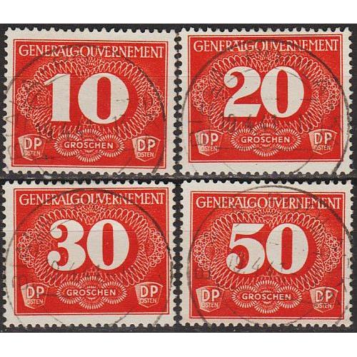 1940 - Рейх - Ген.-Губернаторство - Марки доставки Mi.1-4 _8,0 € _гаш