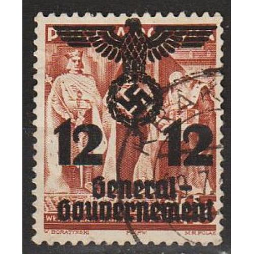 1940 - Рейх GG - Надрук 12 Mi.33 гаш